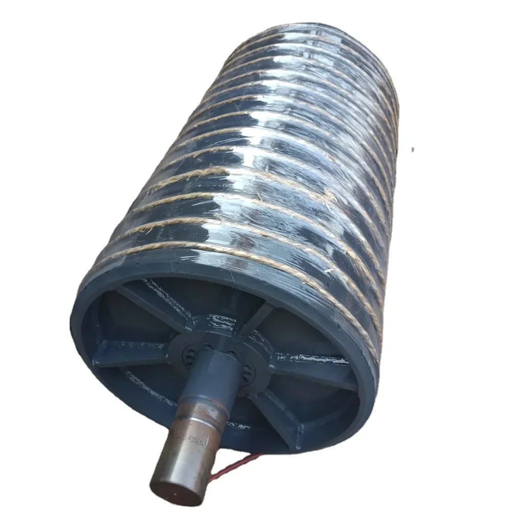 Polea de Goma para Curva, Polea de Transmisión de Correa Plana, Polea de Cabeza de Transmisión de Acero Estándar Cema, Polea de Tambor de Cabeza y Cola de Transportador