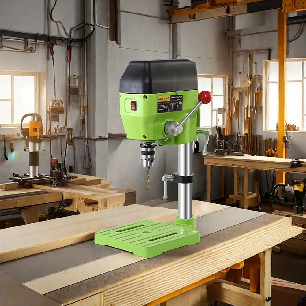 ALLSOME High Variable Speed wiertarka stołowa prasa 480W wiertarka wiertarska 1-10mm dla DIY Wood Metal elektronarzędzia — zdjęcie 7