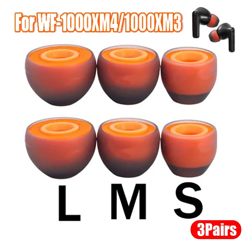 Replacement Silicone Sponge Ear Tips for Sony WF-1000XM4 WF-1000XM3 Universal Noise Reduction Earplugs Case Earbud Tips Pads Cap