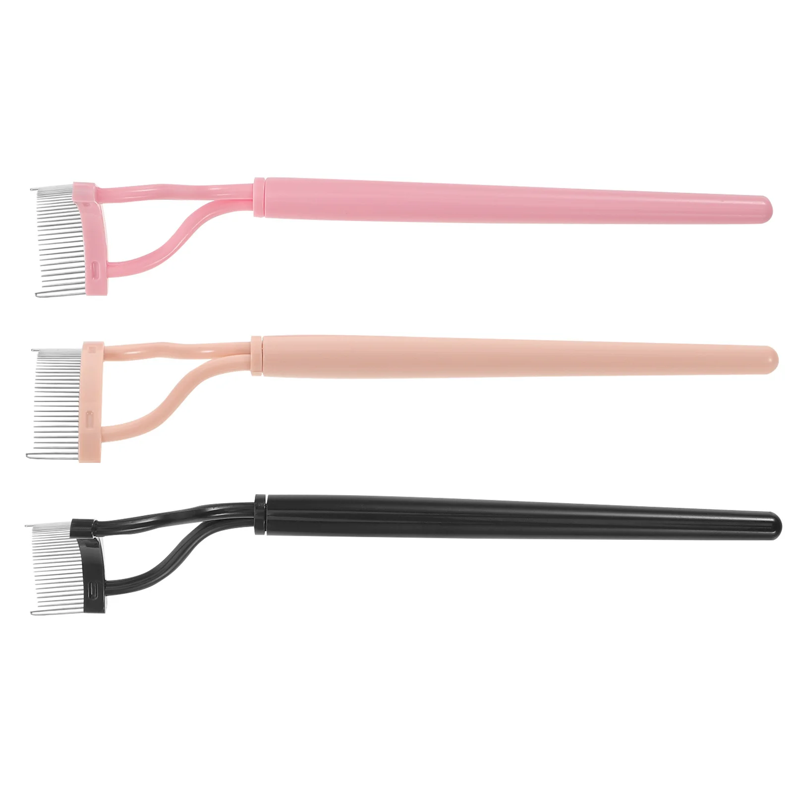 3Pcs Lash Comb Separator Metal Eyelash Separater Fine Teeth Lash Pick Mascara Deflumper Tool Eyelash Brush Comb Travel