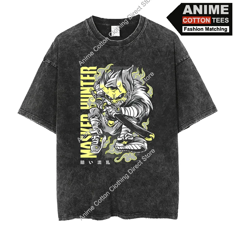 

Urokodaki Sako T Shirt Anime Demon Slayer Print T-shirt y2k Harajuku Hip Hop Street Unisex Oversized Loose Tees Retro Cotton Top