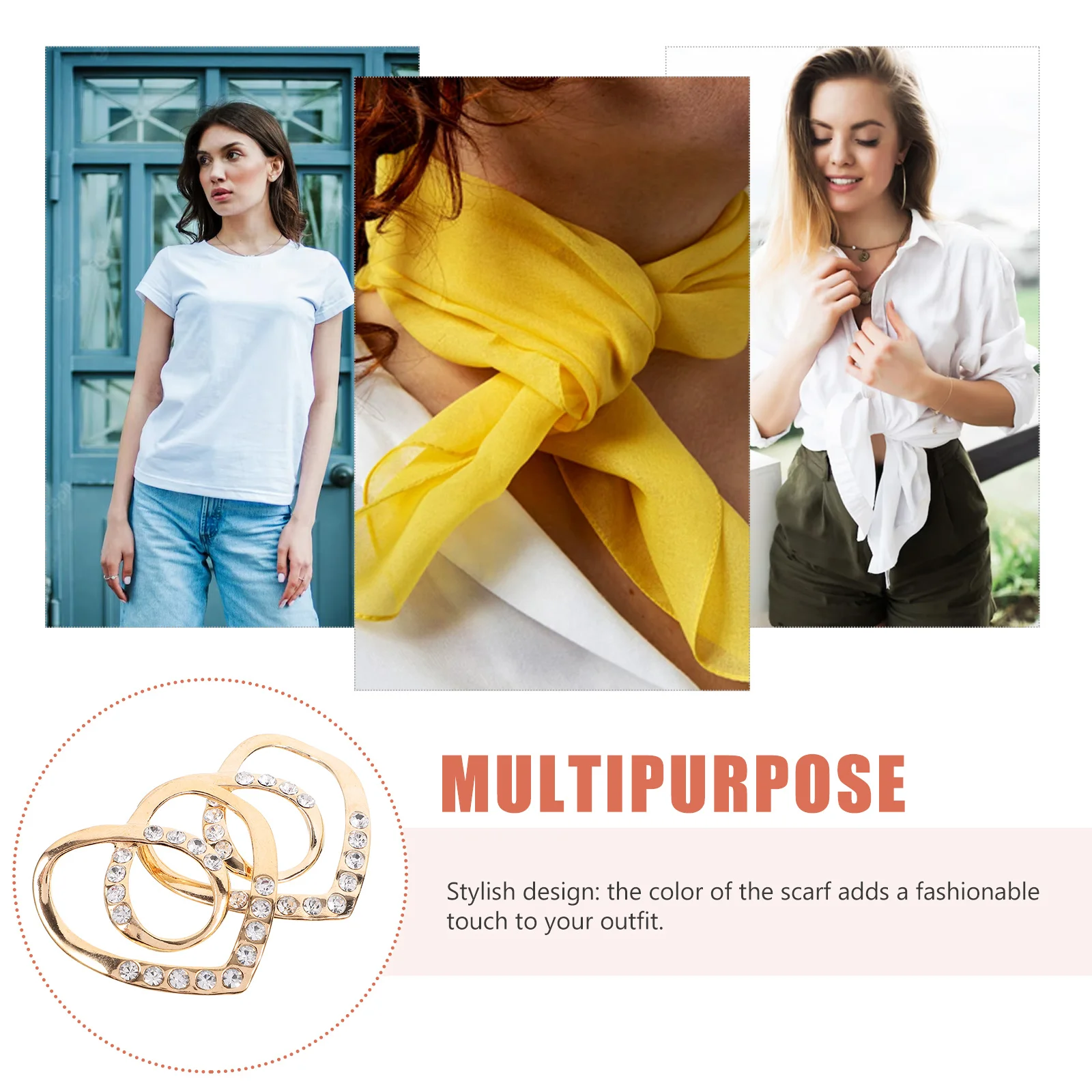 Anillos de diamantes de imitación para mujer, chal ligero, cierre, decoración de ropa, bufanda, anillo con hebilla, cárdigan, hebilla, sujetador para bufanda, 2 uds.