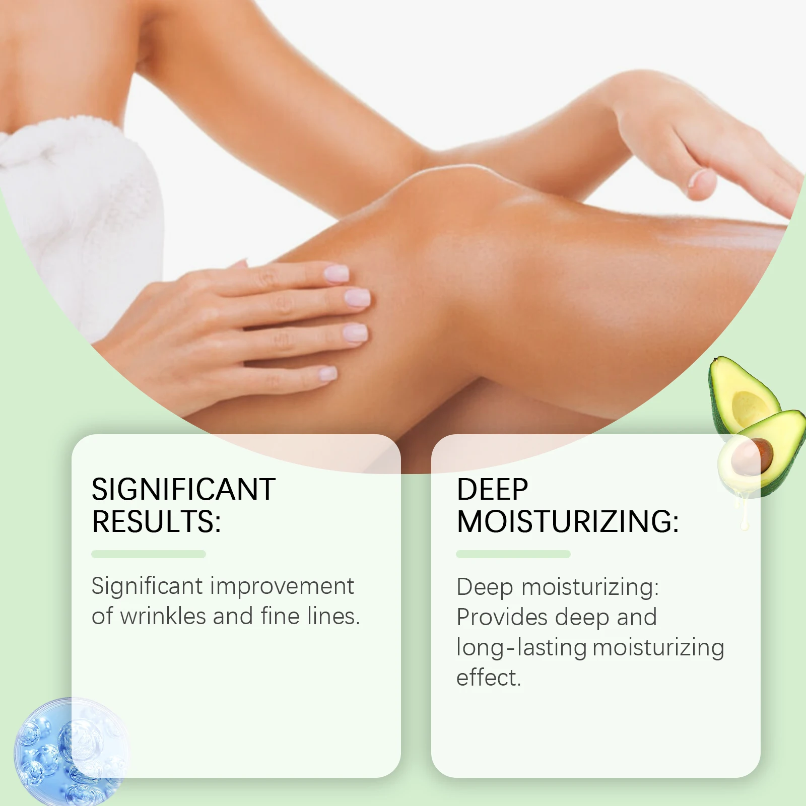 كريم الجسم بالكولاجين يقلل من الخطوط الدقيقة ويحسن ترهل البشرة ويزيد من مرونة البشرة ومرطب الجسم والعناية بالبشرة المغذية