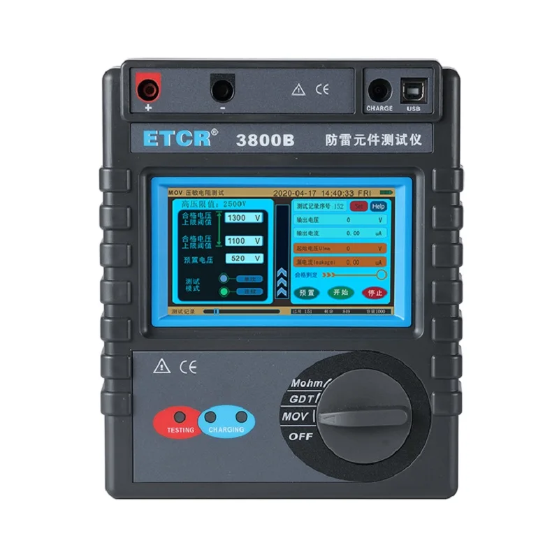 ETCR3800A ETCR3800B  Insulation Resistance  Lightning Protection Component Tester MOV GDT PI Mohm Performance Parameters Meter