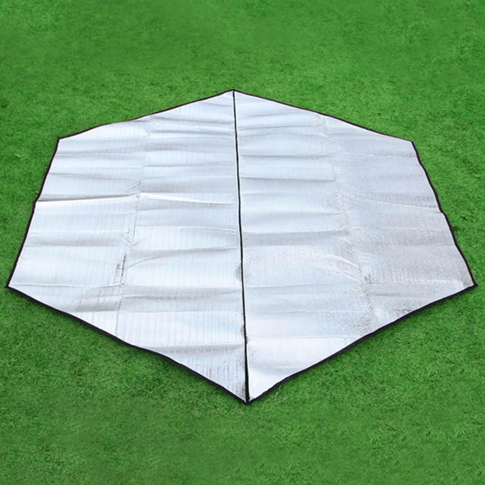 Estera impermeable para tienda de campaña, almohadilla Hexagonal para tienda de campaña al aire libre, lona de película de aluminio, hoja de tierra, Picnic, senderismo, accesorios para esterilla de Camping