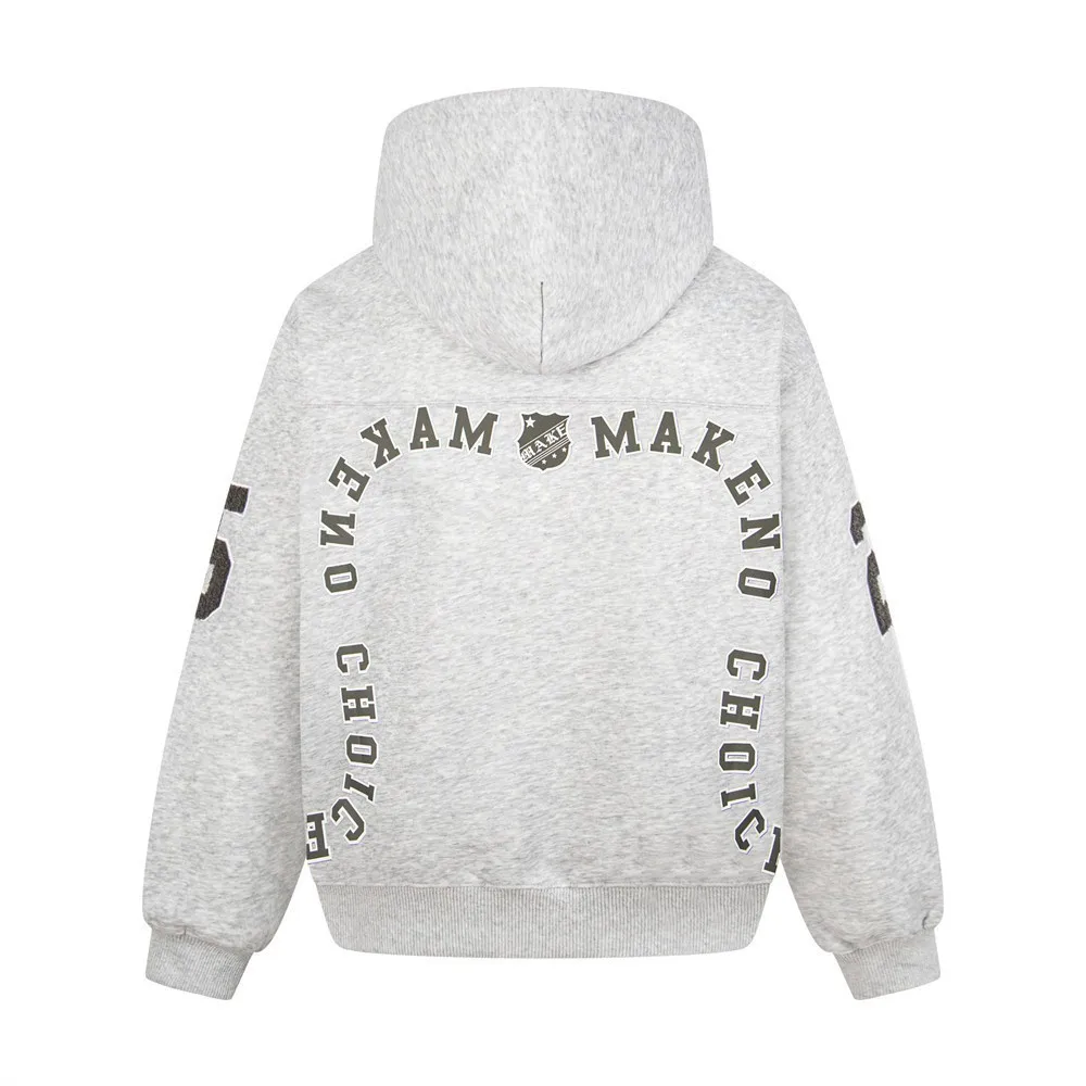 MWJLPWQ Letter Print Design Hooded Men's Tops Loose Casual Pullover Sweatshirt Spring Autumn Unique Vibe Style Wear Trend 21113