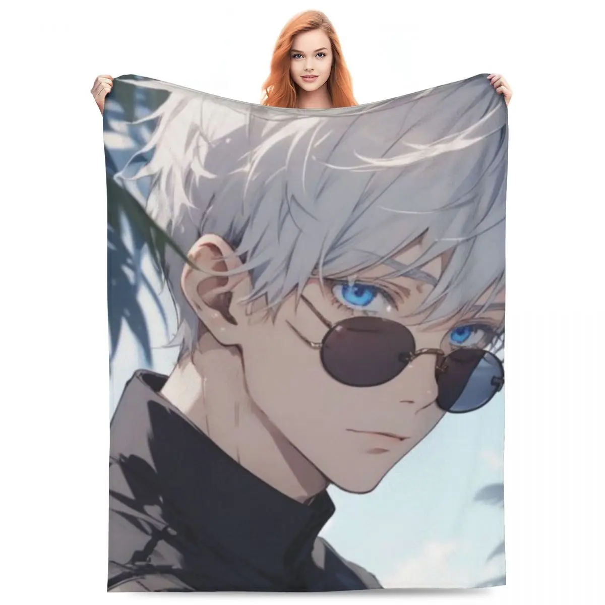 

Anime Flannel Blankets Quality Warm Soft Glass Throw Blanket Winter Camping Couch Bed Print Bedspread