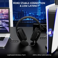 Auriculares inalámbricos para juegos Attack Shark L80PRO, trimodos, diseño ligero, micrófonos duales plegables/compatibilidad multiplataforma