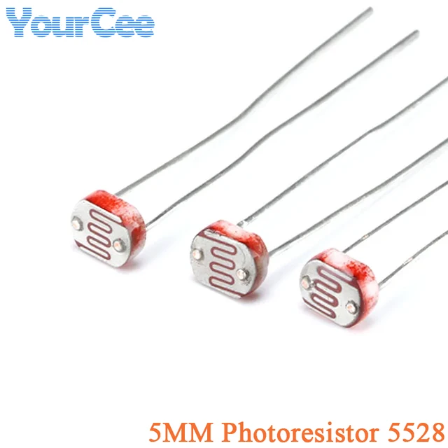 100 sztuk/10 sztuk 5MM fotorezystor 5528 rezystor światłoczuły zależny LDR GL5528 wykrywanie fotoelektryczne zdjęcie światłoczułe