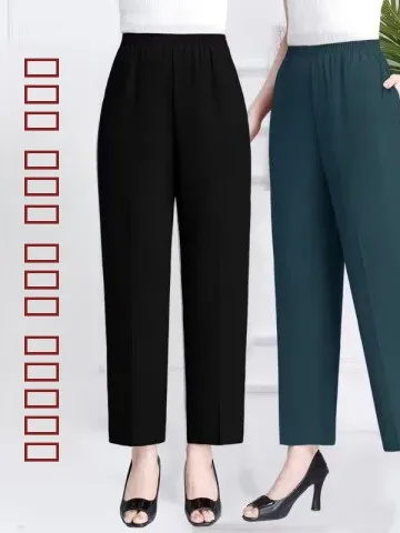 

Новинка: Широкие брюки-галифе из ледяного шелка с высокой талией, прямые, укороченные (7/8), свободного кроя, больших размеров, эластичные, в корейском стиле, для повседневной носки