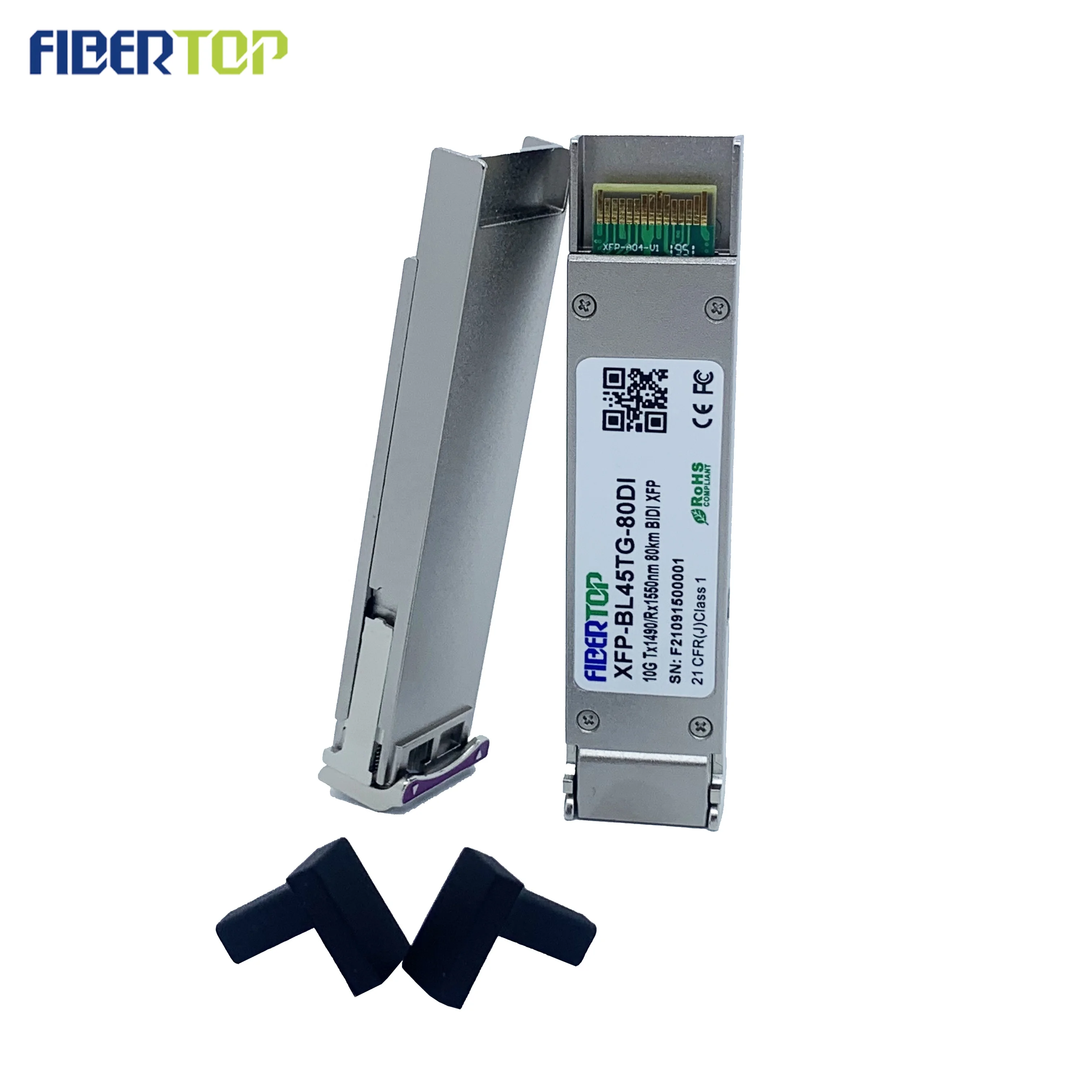 FIBERTOP 10G XFP BIDI 1490/1550nm 80KM LC fibre to cat6 converter optical fiber module with excellent quality