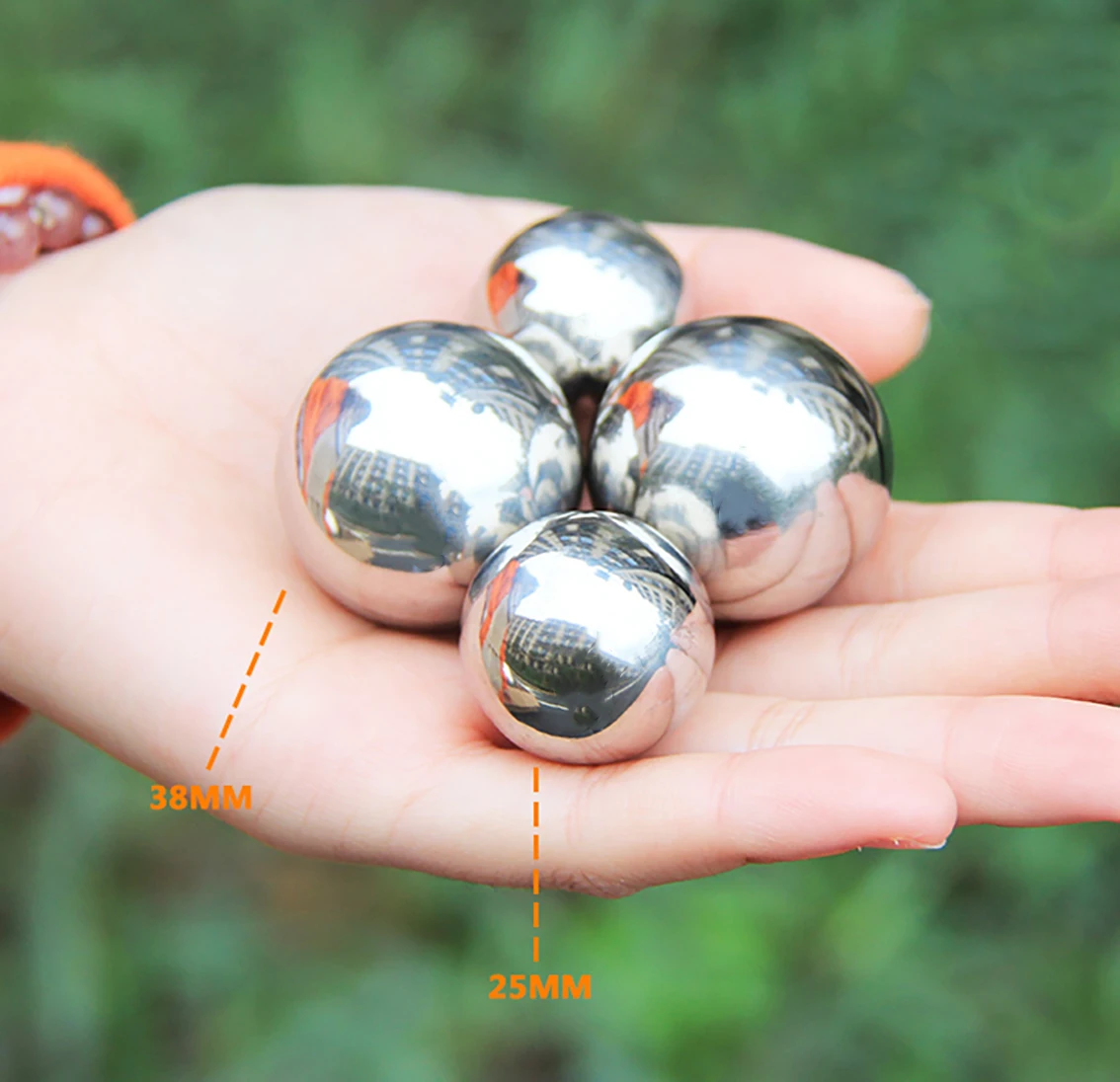 Hollow Ball Dia 25~200mm Thick 1.2mm 304 stainless Steel Ball Party Mirror Metal Ball Sphere Home Garden Decoration