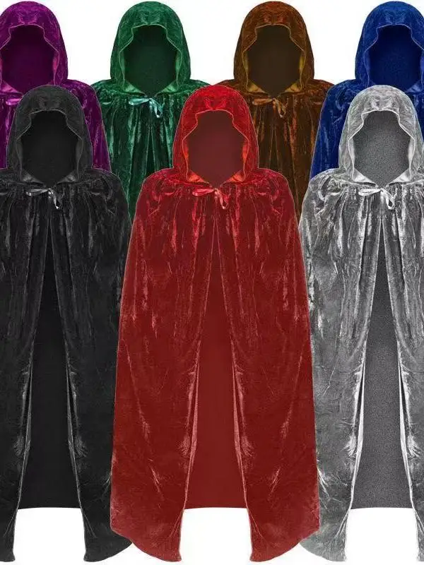 

Adult Halloween Costume Robe Medieval Witch Doctor Long Robe Cosplay Death God Style Mid-Twentieth Century National Stage Cos...