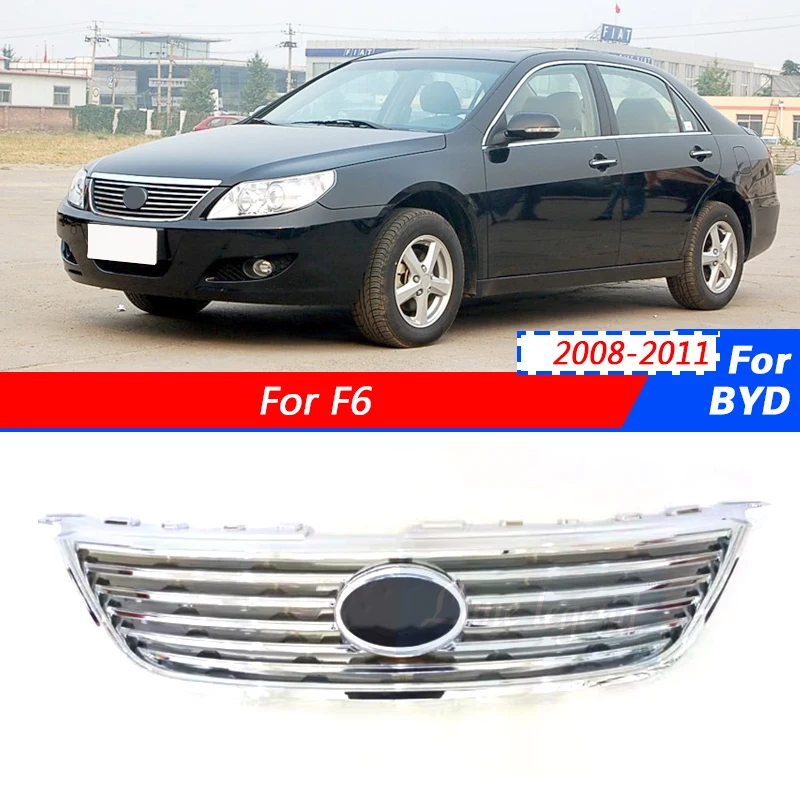 

Front Bumper Frame Grill for BYD F6 2008-2011 Radiator Grille Car Accessories Tools Perfect Match Front Hood Racing Grill