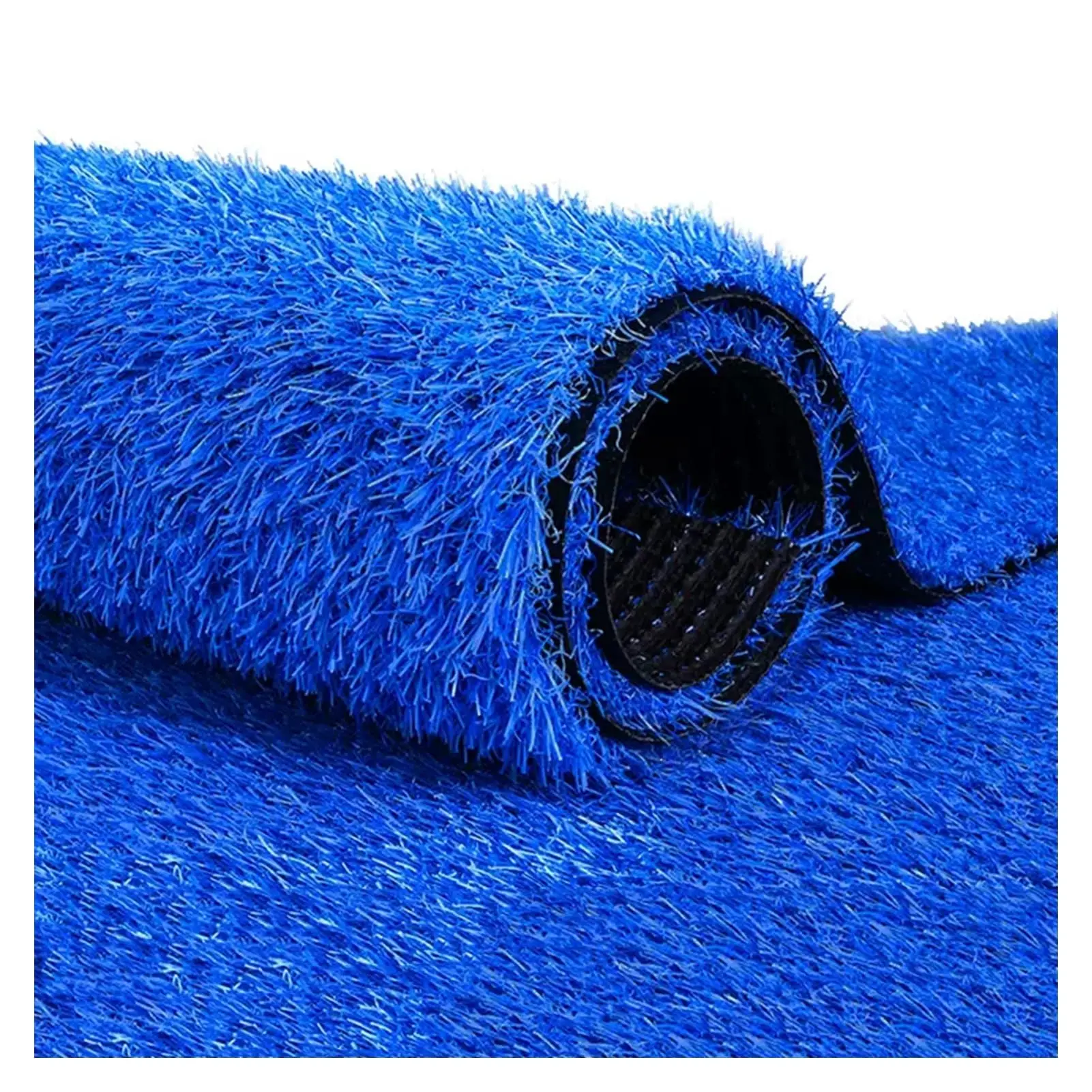 Outdoor Carpet, Artificial Grass Thick Turf, Indoor Outdoor Grass Mat, Blue Artificial Grass Turf Runner Rug for Dogs