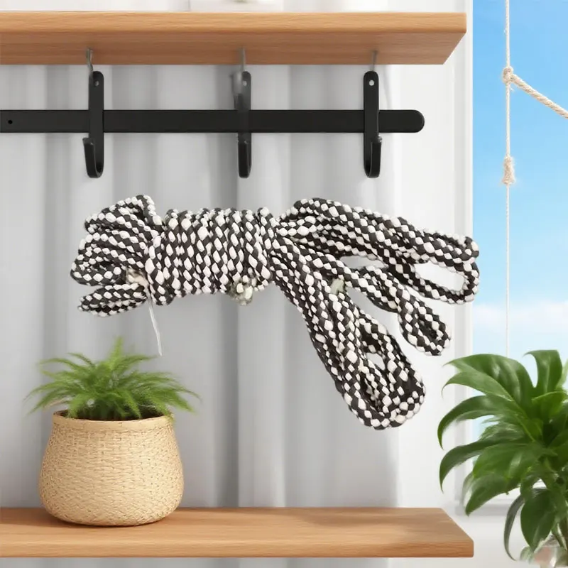 6m/8m Elastic Rope Binding Vehicle Motorcycle Tight Rope Fabric Strap Tricycle Woven Binding Rope Binding Strap Random Shipment