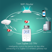 Tuya ZigBee Radiator Actuator Valve Smart Thermostat Temperature Controller Internal Sensor TRV Voice Control