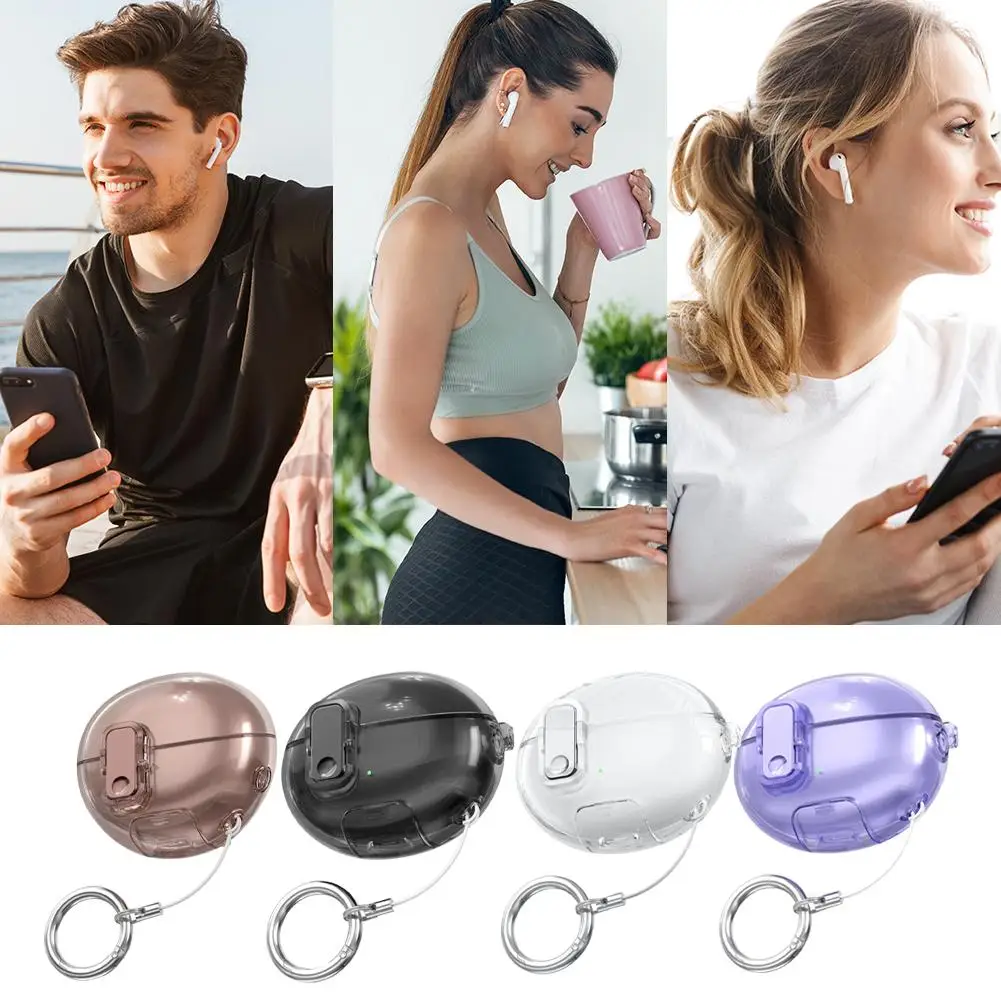 

Чехол 2025 года для Huawei freeclip/Pro 4/Pro 3, чехол для наушников с пряжкой и переключателем, чехол для наушников с подставкой для телефона, прочный противоударный прозрачный чехол