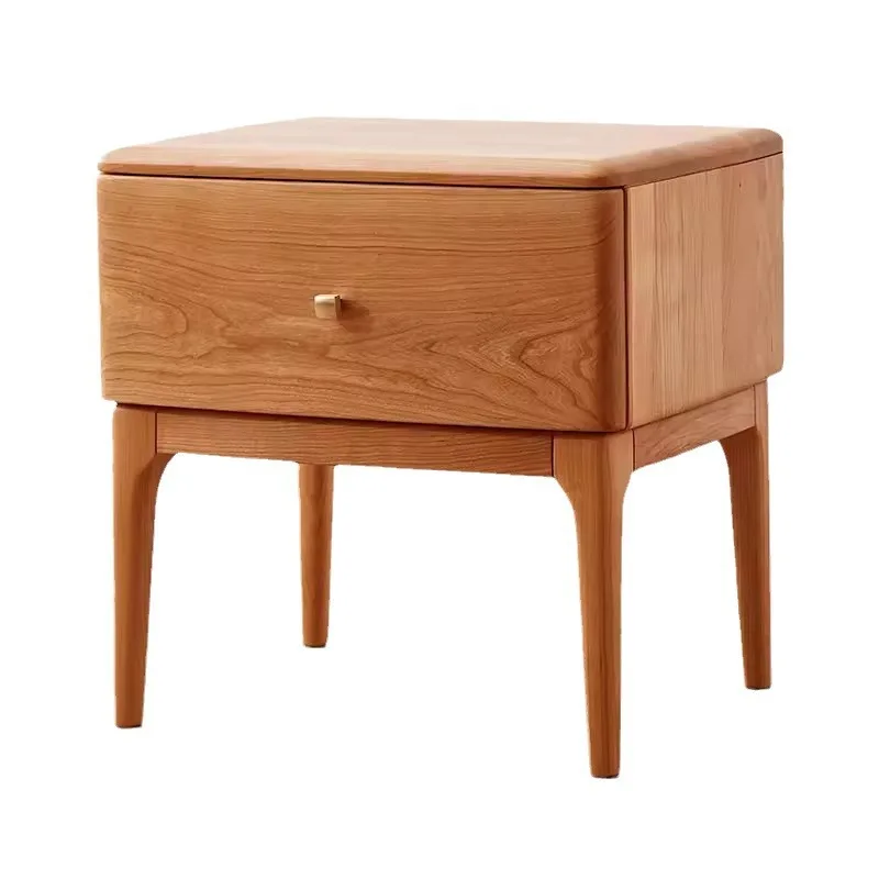 Solid wood bedside table Modern simple household small apartment bedroom bedside locker