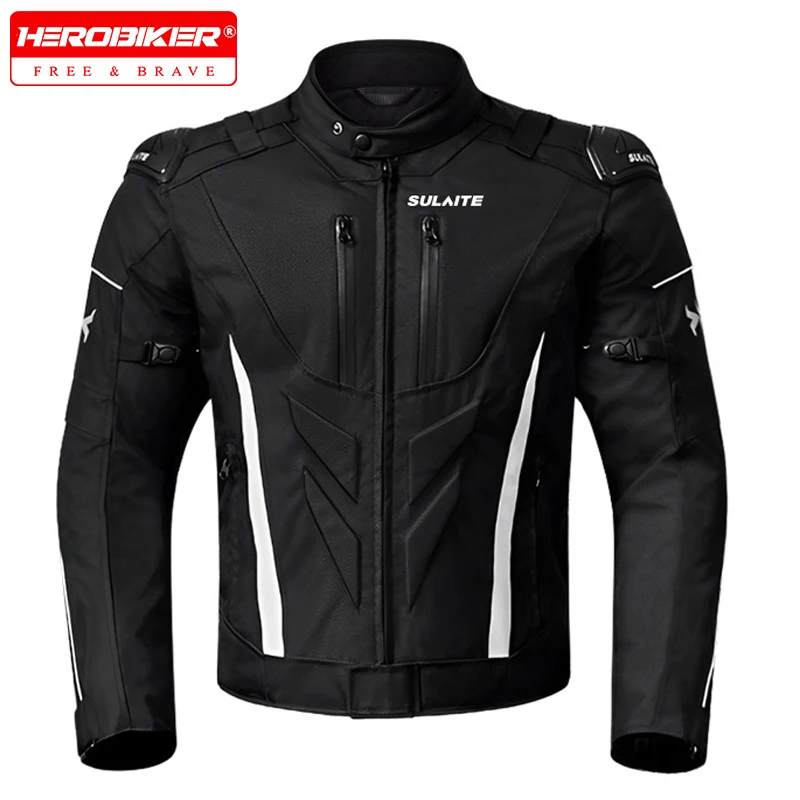 

Зимняя мотоциклетная куртка с отстегивающейся подкладкой, теплая и водонепроницаемая, комплект 2-в-1, защитная куртка для мотокросса, мужская