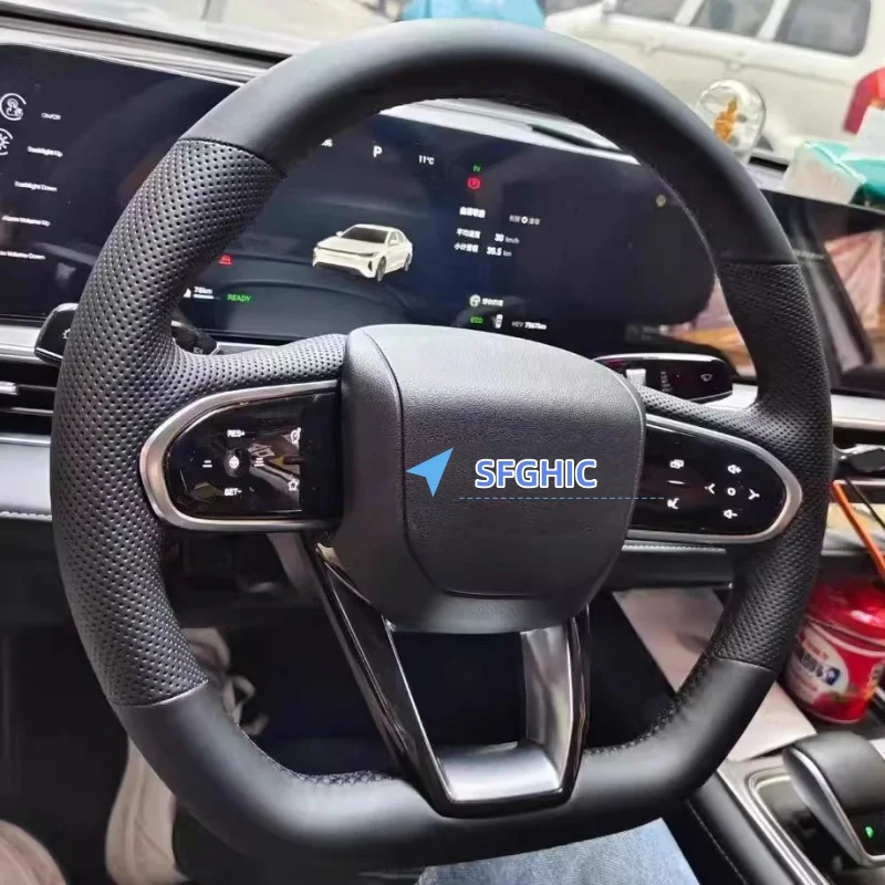 Hand Sewing DIY Microfiber Leather Car Steering Wheel Cover  For Chery Omoda C5 5 FX 2022-2024 Car Interior Accessories