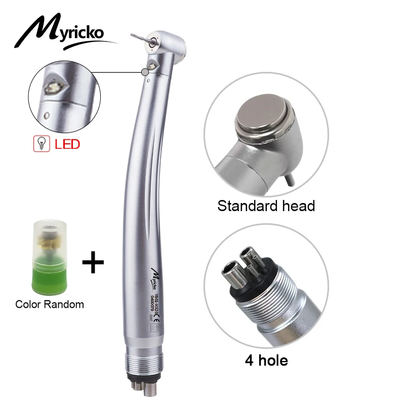 Myriko LED Dental High Speed Handstück Einzel/Dreifach Wasser Spray Rotation Standard Kopf Push Button Zahnarzt Ausrüstung Werkzeuge