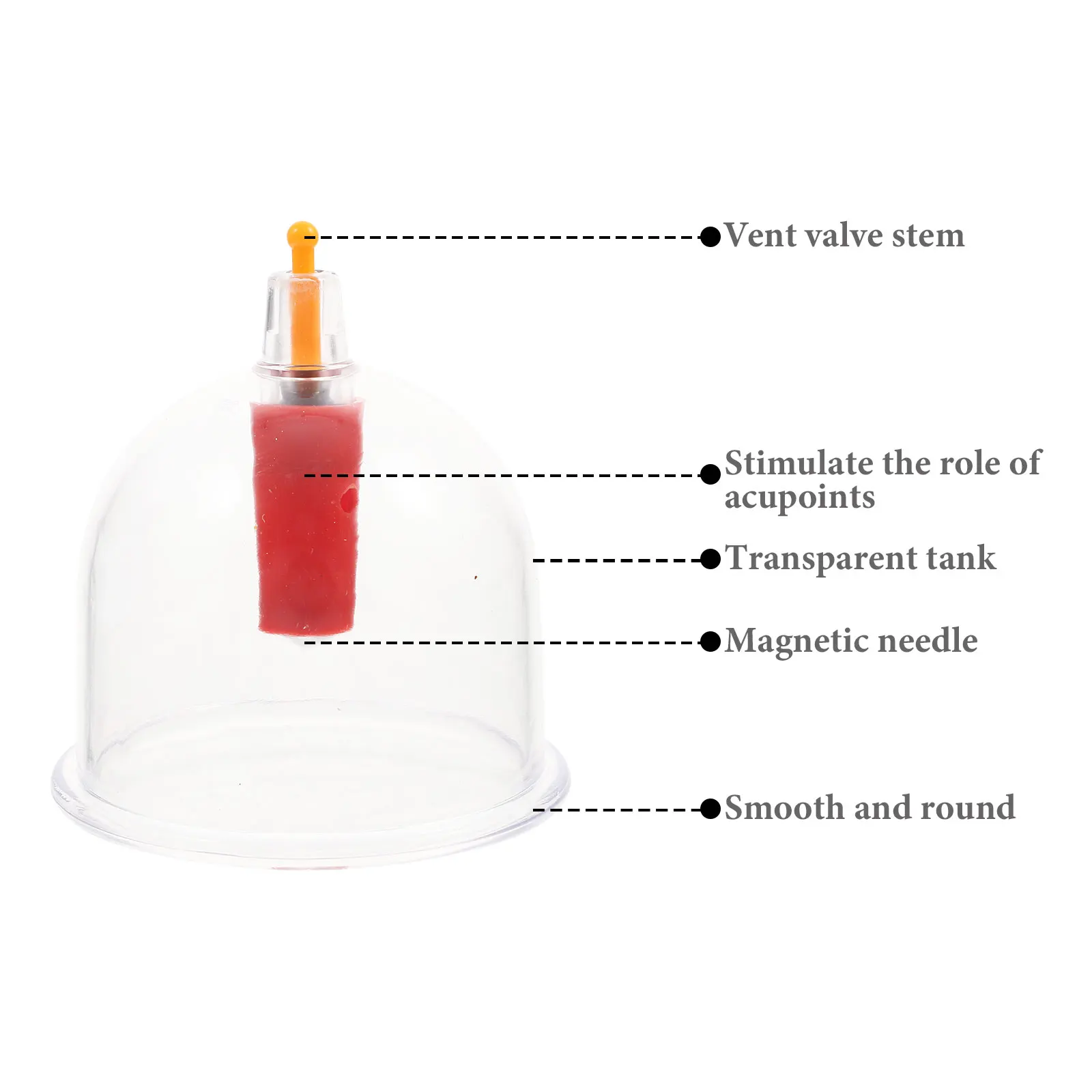 

1 set Cupping Vacuum Suction Cups Household Massage Tool Thickened Transparent Smooth Edge Long Lasting