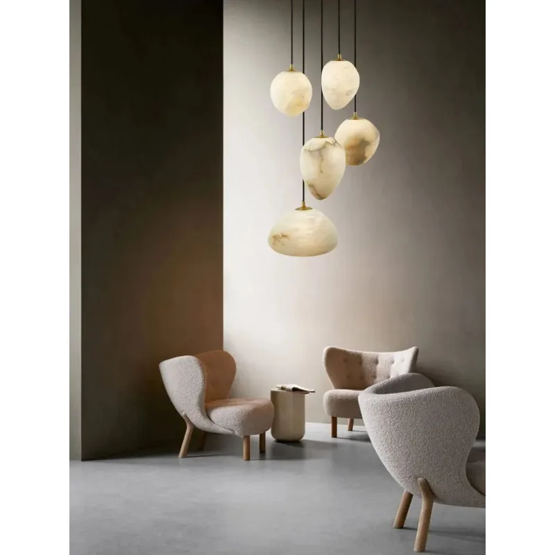 Geometry Marble Dimmable LED Chandelier Suspension Pendant Light for Dining Room Living Room Home Decor Lighting Fixture 2026