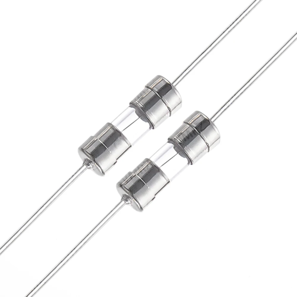 100PCS/lot 3.6x10mm 0.5A-15A AMP Glass Fuse with Leads Axial Leaded Fuse Tube for PCB Circuit Board Electronics Protection 3A