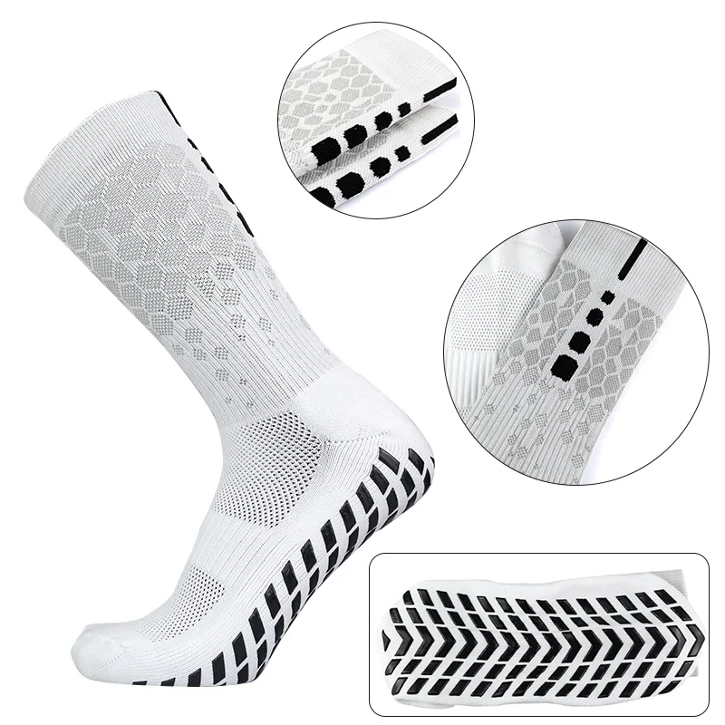 antideslizantes Pattern 2023 de calcetas futbol New Men Women Heel Sports Soccer Socks Sports Non-Slip Silicone Grip football So