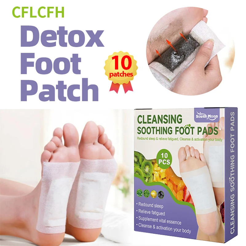 

Foot Detox Patch Deep Cleaning Soothing Slimming Stress Relief Body Toxin Detoxification Feet Pads Natural Wormwood Sticker