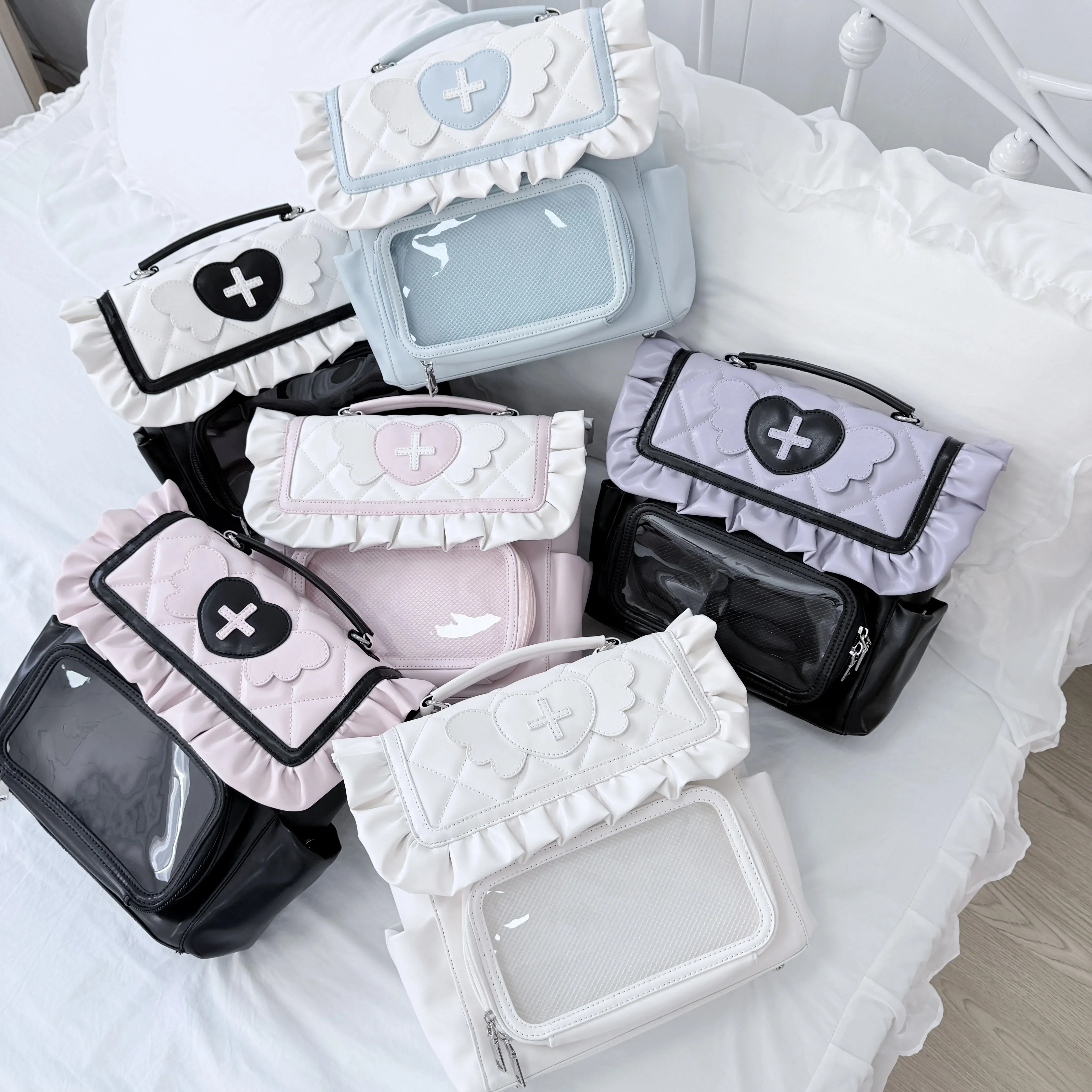 Gururu Original Angel Medical Bag Gulu Market Original Water Color Black Pink/black Purple Shoulder Pain Bag