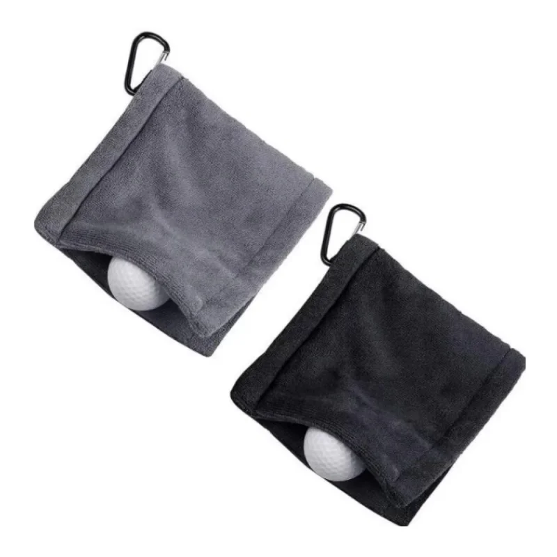 Microfiber Golf Cleaning Towel with Hiking Buckle Hanging Waist Towel Scrubbing & Cleaning Clubs Ball Towel Outdoor Sports Towel