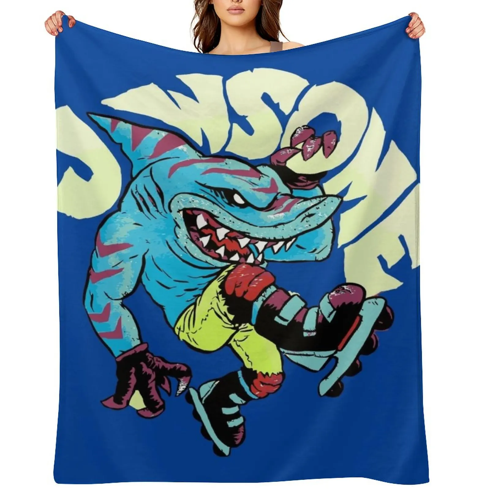 

Shark Pun Throw Blanket Plush Heavy Personalized Gift Blankets Sofas Of Decoration Blankets