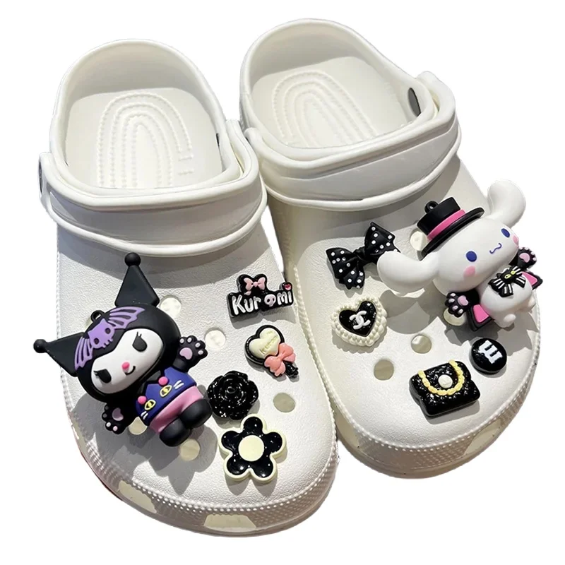 Ensemble d'accessoires de chaussures de dessin animé Mininstants, Cinnamoroll, Sanurgente, Hello Kitty, Kuromi, Cinnamoroll, Melody, Kawaii, 3D, décoration, cadeau d'anniversaire