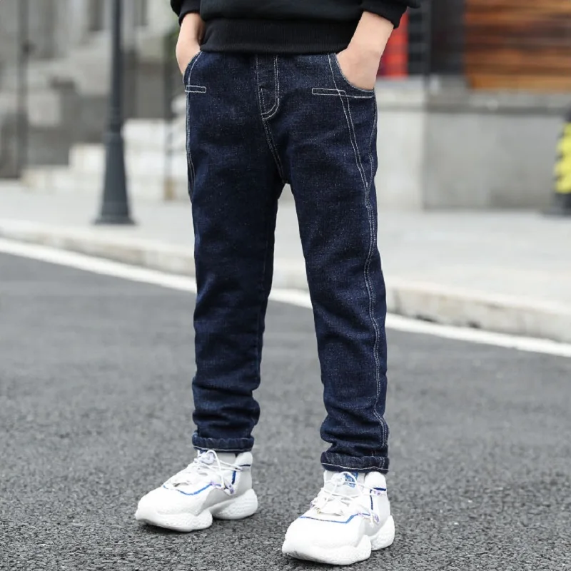 IENENS Boys Trousers Skinny Jeans Elastic Waist Pants 4-13 Years Kids Boys Denim Clothing Children Casual Wear Bottoms Trousers