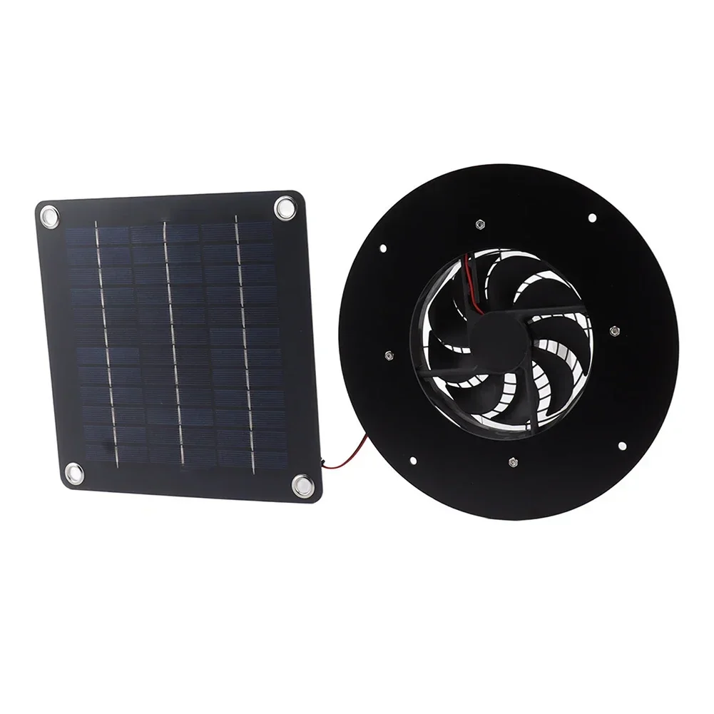 

Solar Panel Fan Kit Waterproof Solar Panel Round Ventilation Case Exhaust Fan For Chicken Coop Greenhouse Shed