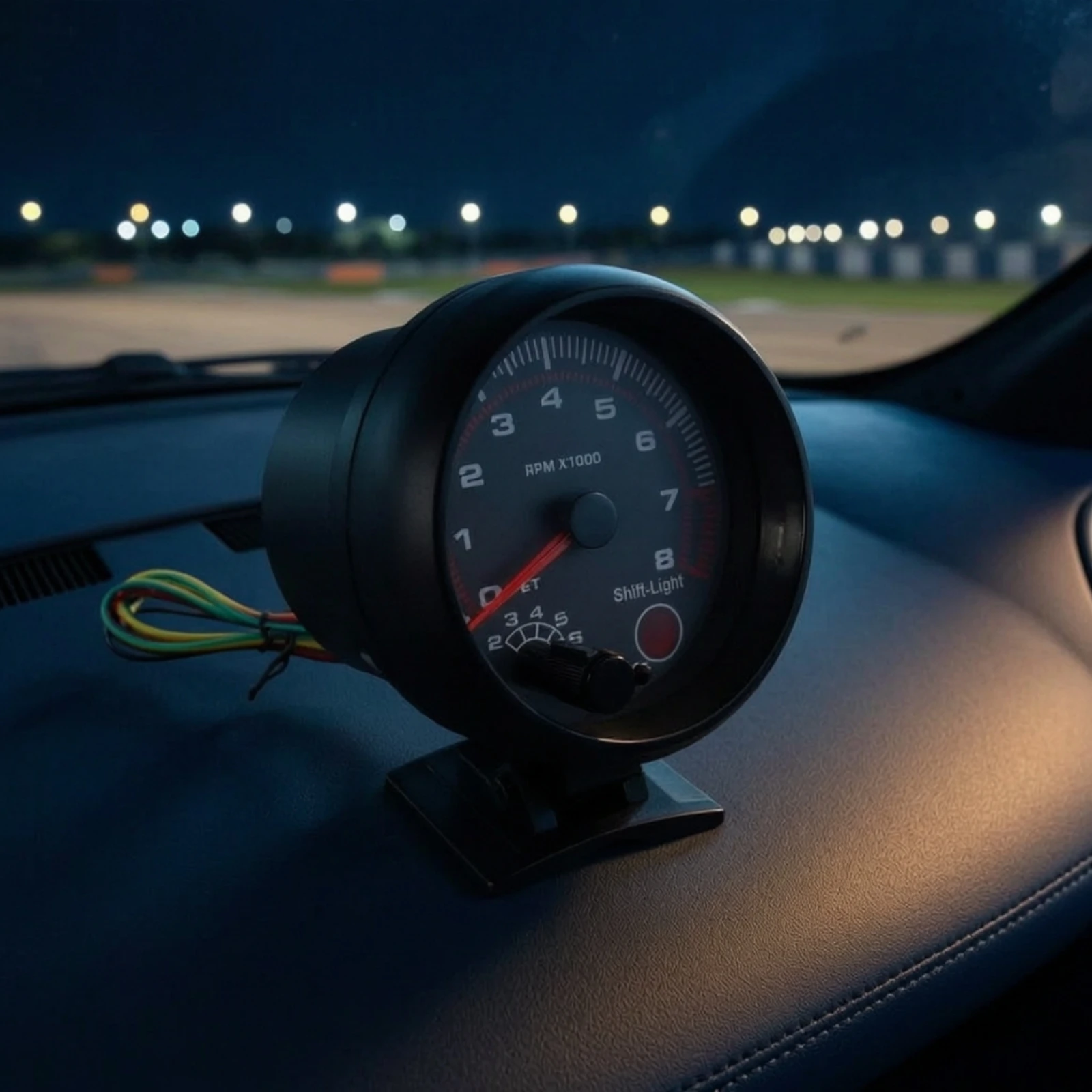 Tachometer with Shift Light Rapid Response Automotive Tachometer RPM Gauge with Shift Light High Visibility Meter Compact