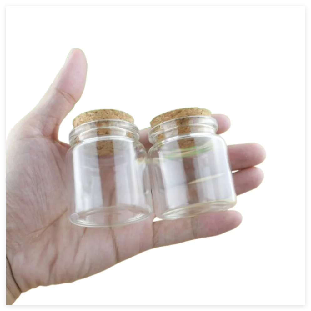 6/12/24 Stück 50 ml Glasflaschen Kork Samen Süßigkeiten Flasche 33 x 47 x 50 m kleine Gläser Gewürzaufbewahrung DIY Handwerk Kerze dekorative Fläschchen