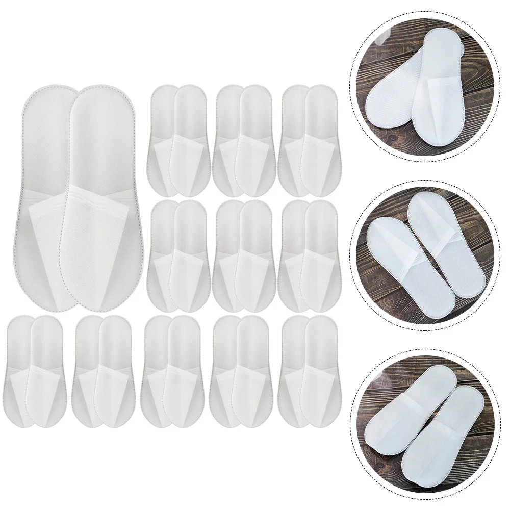 20 Pairs Disposable Slippers House for Men Wedding Bride Spa Bulk Bridesmaids Non-woven Fabric Woman Hotel Guest