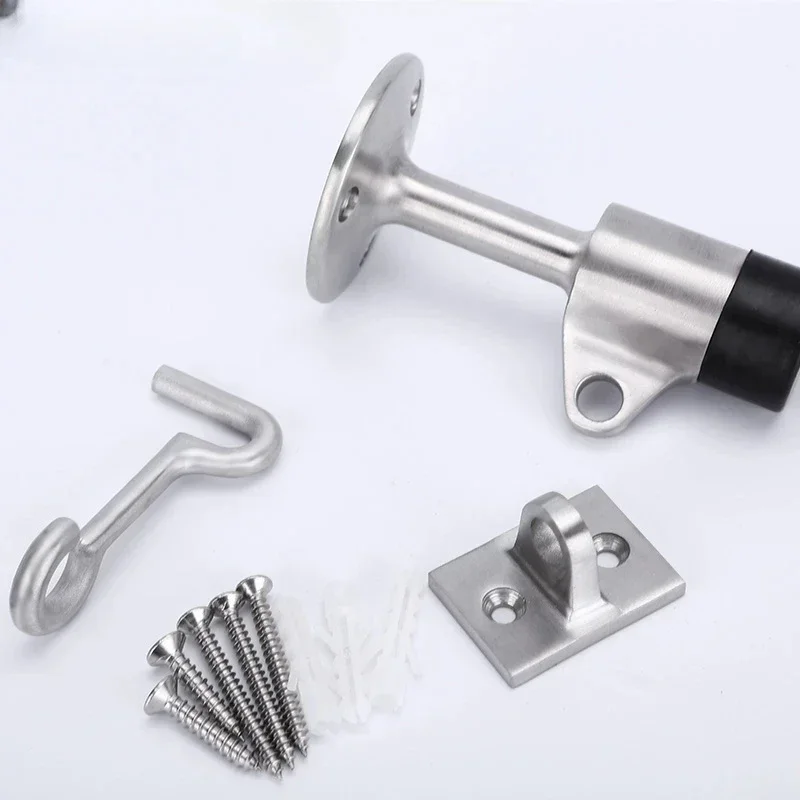 1 set of 304 stainless steel marine windproof door suction household hook door stopper door top locator window limiter