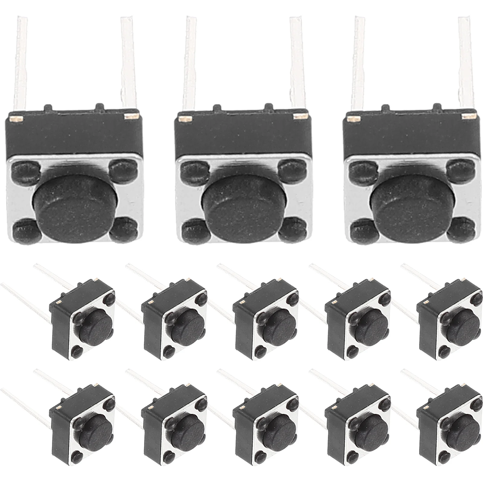 

100pcs 6x6x4 3mm 5mm 7mm Tactile Switches Momentary Push Button for PCB Electronics Plastic Two Feet Design Lightweight