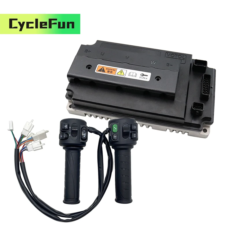 

EM100S Votol EM100 120A Boost Brushless DC Controller With T08 Throttle For QS120 Mid Drive Motor ELectric Motorcycle Scooter