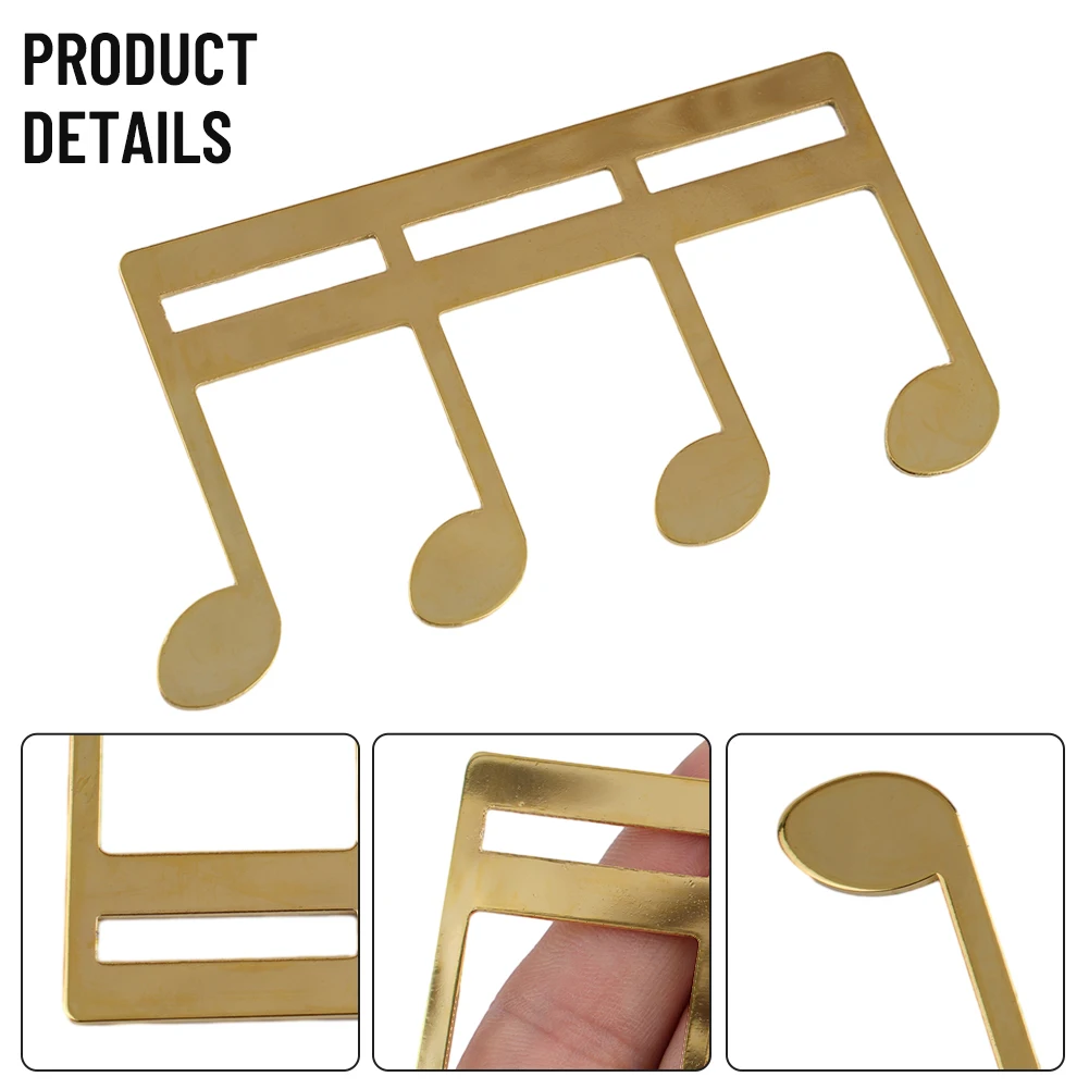 Music Sheet Clip 4.13x2.17x0.04inch Book Page Cello Electroplating Guitar Note Holder Piano Sheet Song High Quality