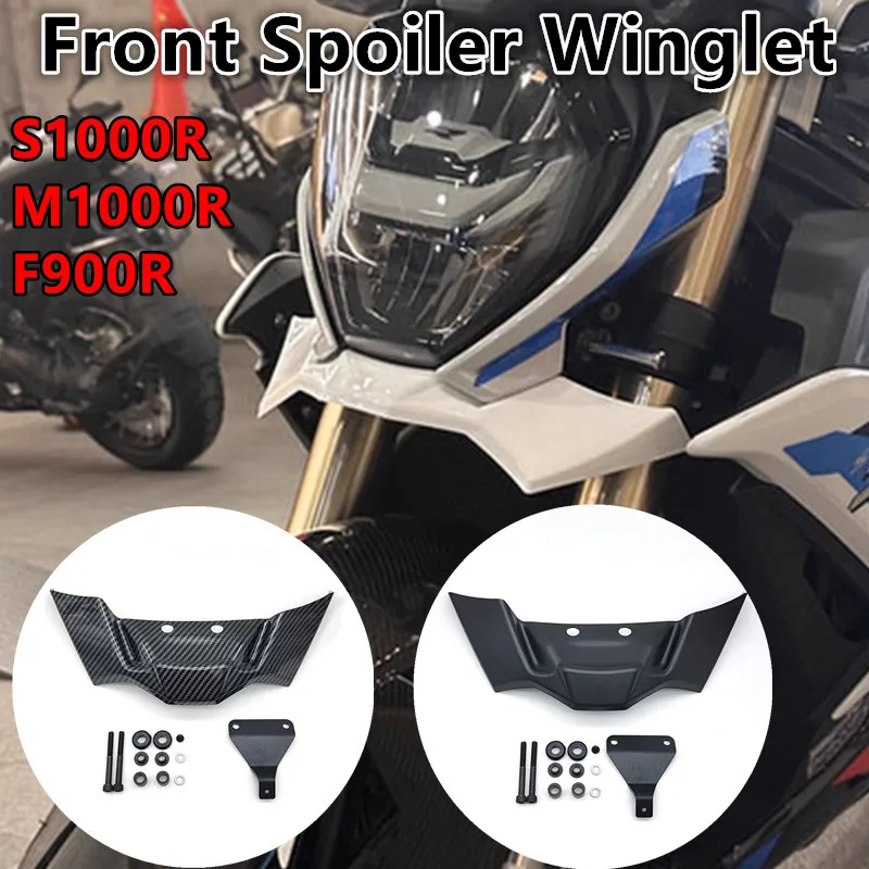 

Motorcycle Front Spoiler Fairing Winglet Aerodynamic Wing Cover Trim For BMW S1000R M1000R F900R 2021-2025 23 24 Spoiler Winglet