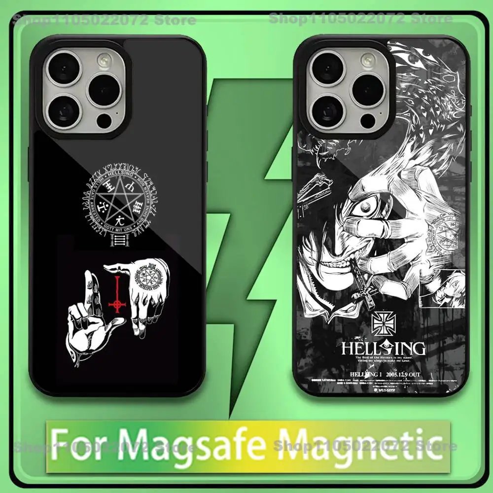 

Anime Alucard Hellsing Phone Case For iPhone 16,15,14,13,12,11,Plus,Pro,Max,Mini Soft Magesafe Magnetic Wireless Charge