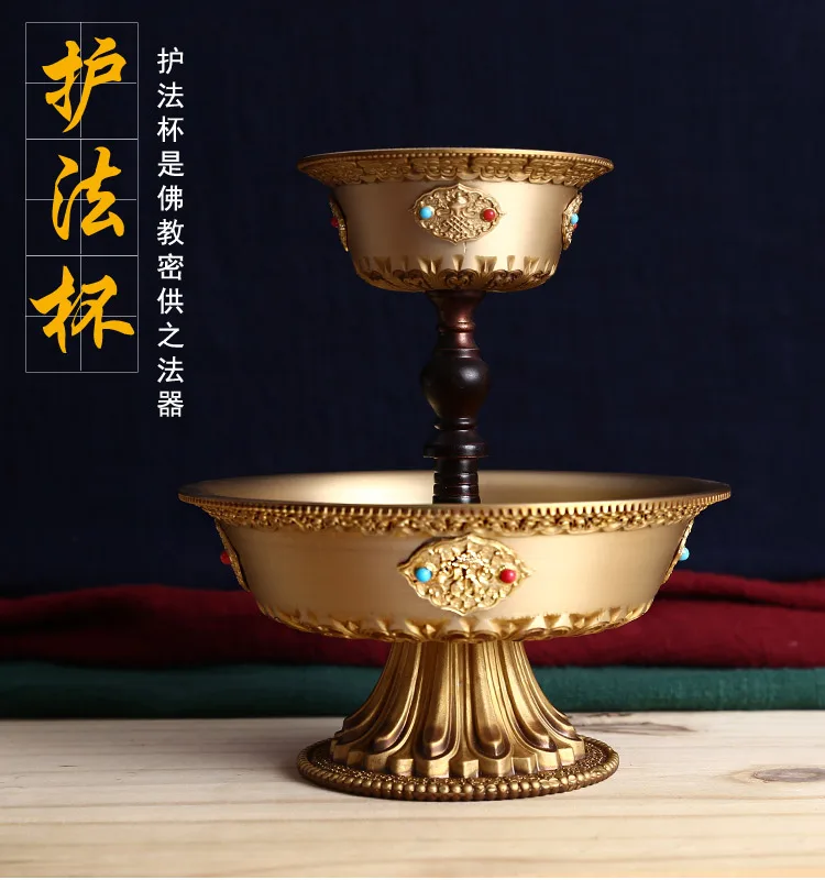 L # Wholesale Buddhist articles efficacious rite Guardian CUP Nepal Buddhism ceremonies worship HUFA Holy water COPPER Lotus CUP