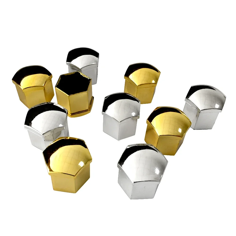 20Pcs Universal Anti-Rust Chrome Glossy ABS Wheel Nut Screw Bolt Caps 17 19 21mm Auto Trim Tyre Protection Car Accessories
