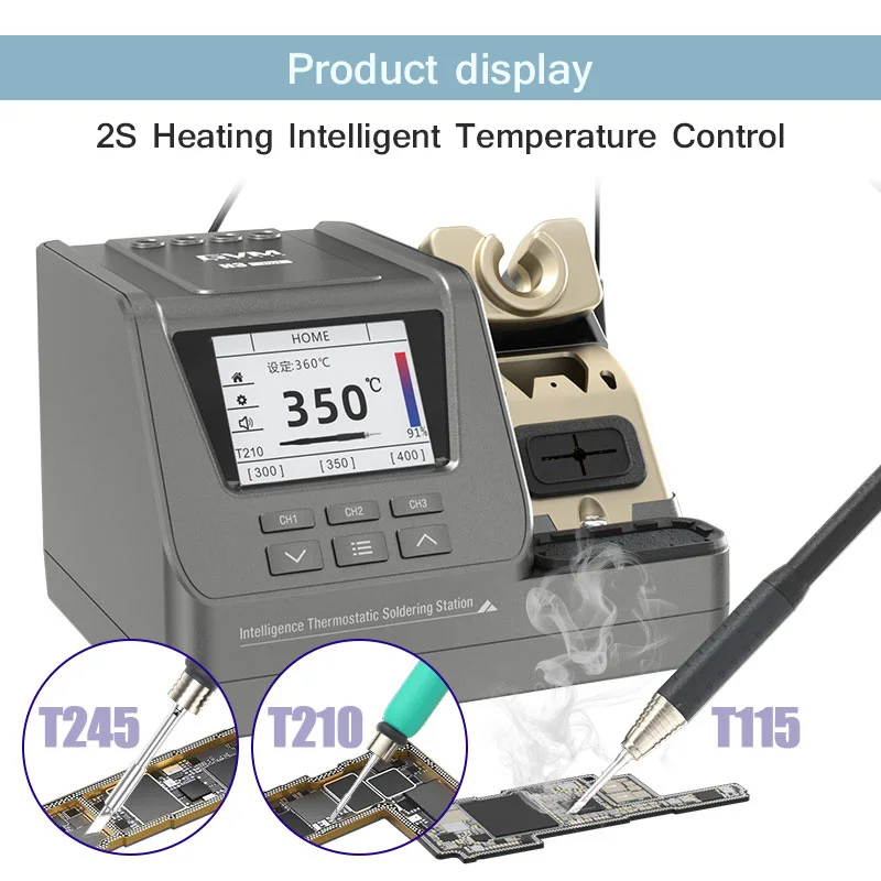 GVM H3 T245/T210/T115 Handles Soldering Station for Mobile Phone Repair Rapid Heating Automatic Sleep Rework Platform