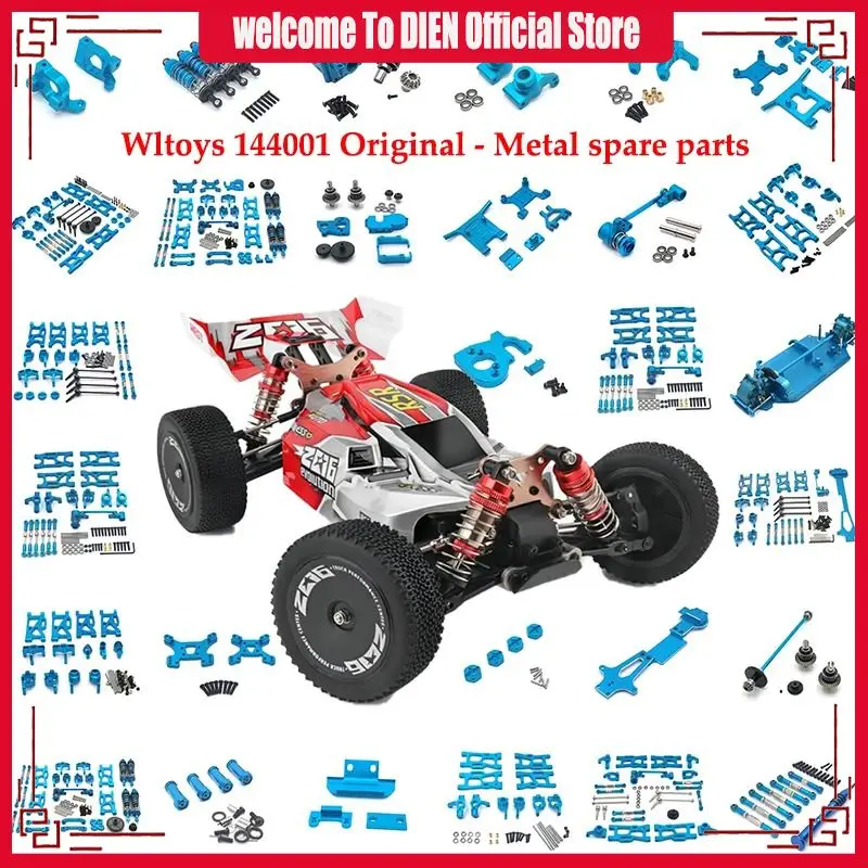 Wltoys 144001 144010 124007 124008 124016 124017 124019 Metal Suspension Arms Steering Cup Hub Carriers Set for Upgrade Parts